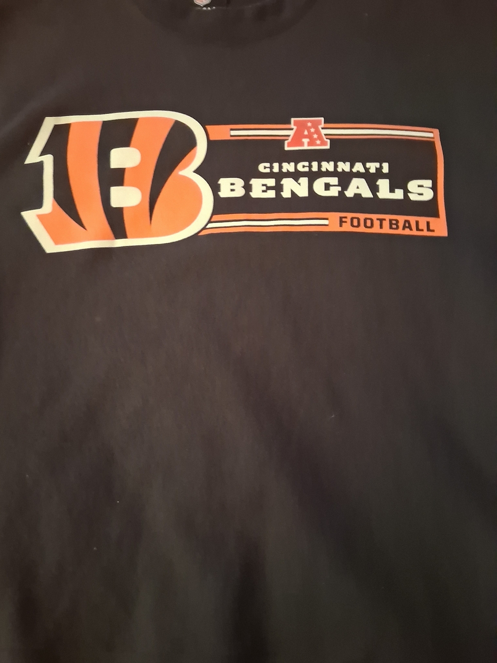 NFL Cincinnati Bengals Black and Orange Graphic Tee